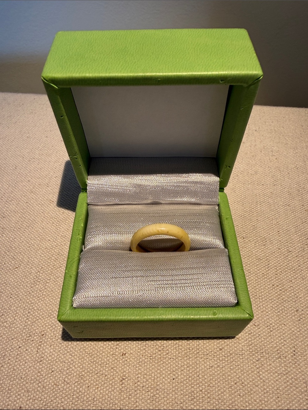 Antique Authentic Ivory Dome Band Ring size 7